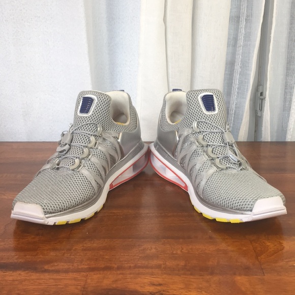 Nike Shox Gravity Metallic Silver Red Gym Blue - Picture 3 of 8